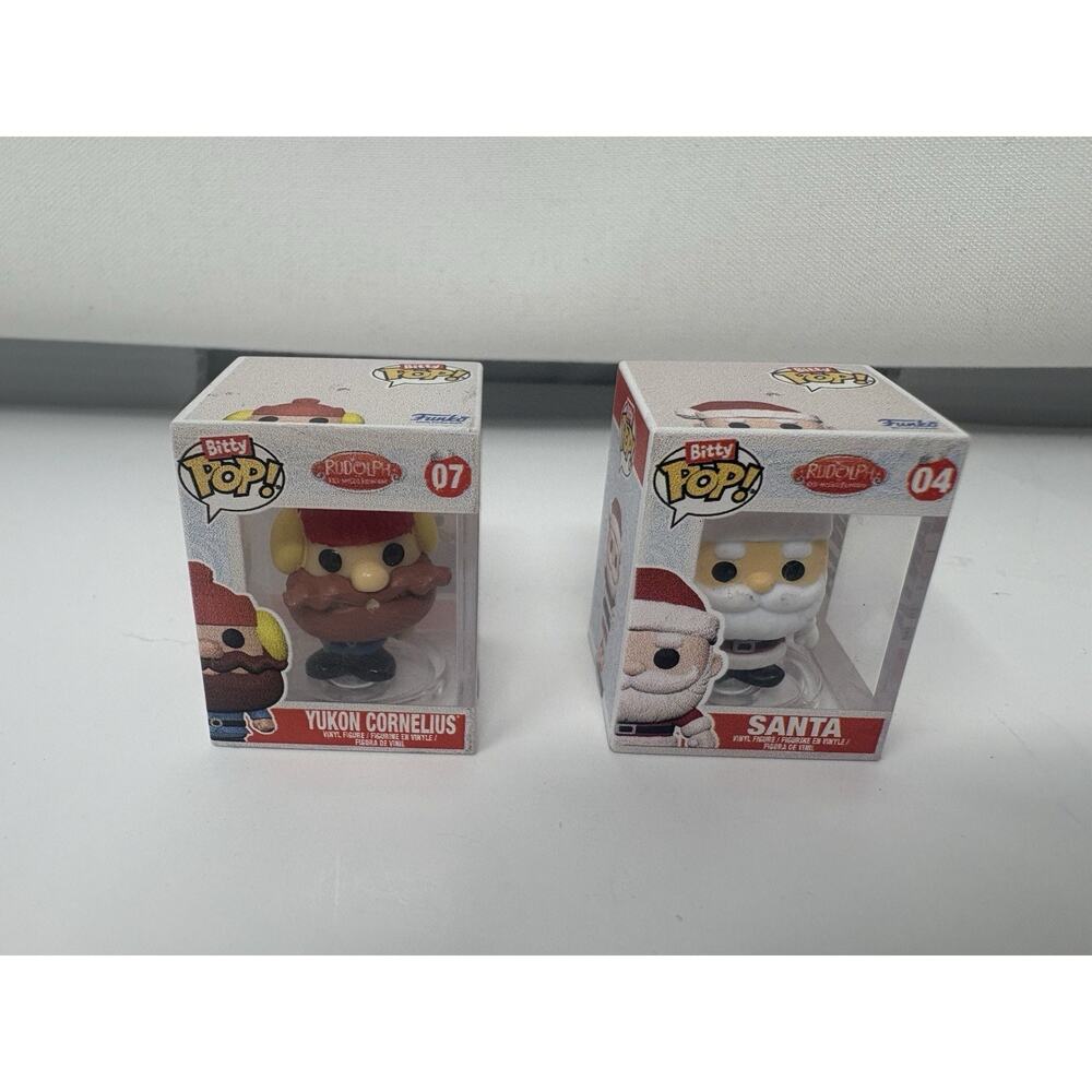 Funko Bitty Pop! Rudolph The Red Nosed Reindeer -Santa #04 & Yukon Cornelius #07
